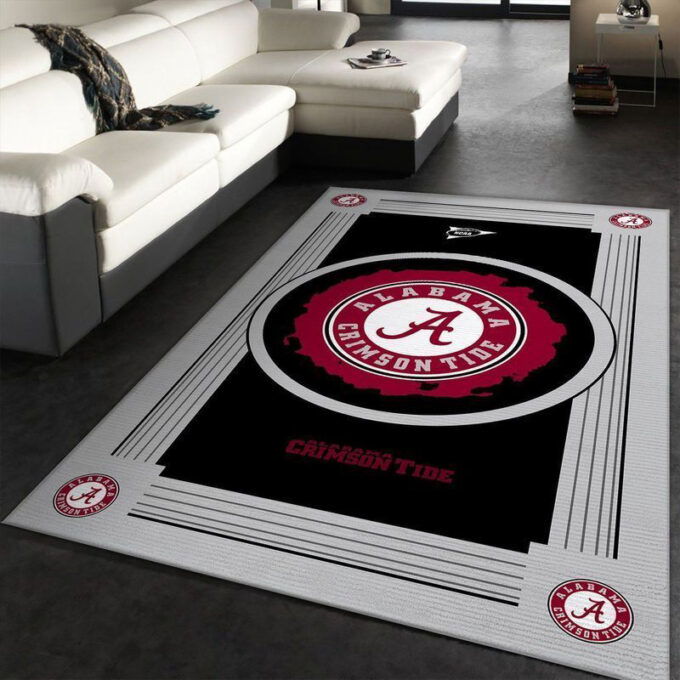 Alabama Crimson Tide Rug Living Room Floor Decor Fan Gifts