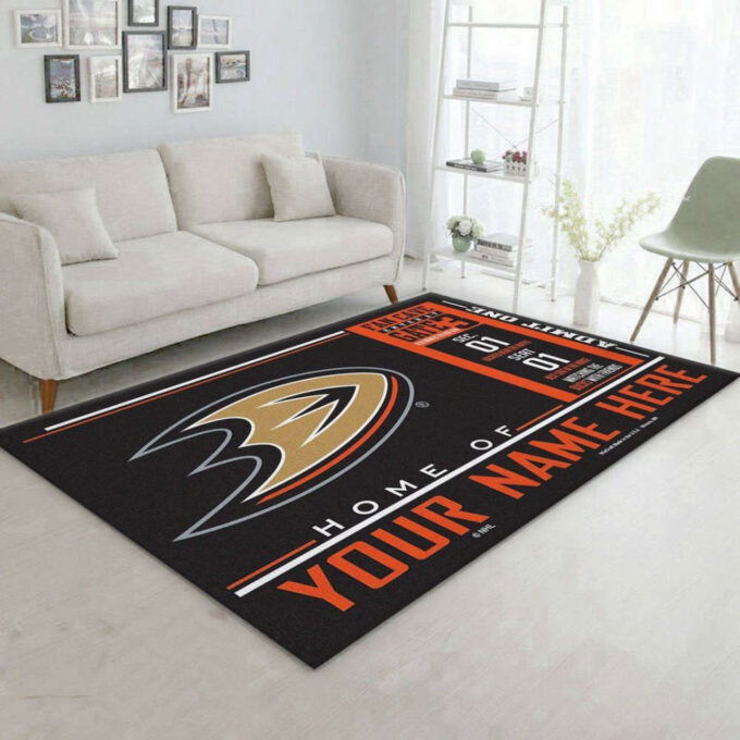 Anaheim Ducks Rug Living Room Floor Decor Fan Gifts