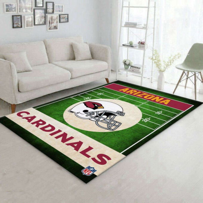 Arizona Cardinals End Zone Rug Living Room Floor Decor Fan Gifts