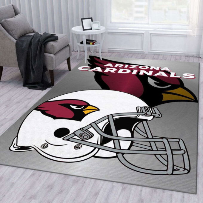Arizona Cardinals Metallic Rug Living Room Floor Decor Fan Gifts