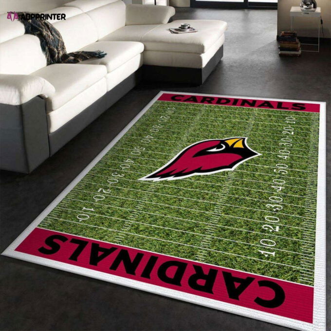 Arizona Cardinals Rug Living Room Floor Decor Fan Gifts