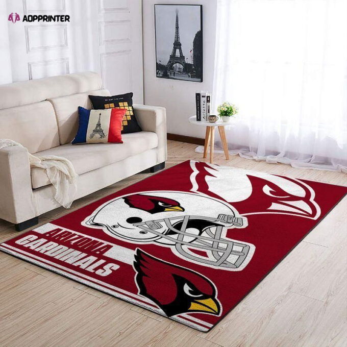 Arizona Cardinals Rug Living Room Floor Decor Fan Gifts