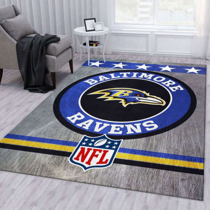 Baltimore Ravens Rug Living Room Floor Decor Fan Gifts