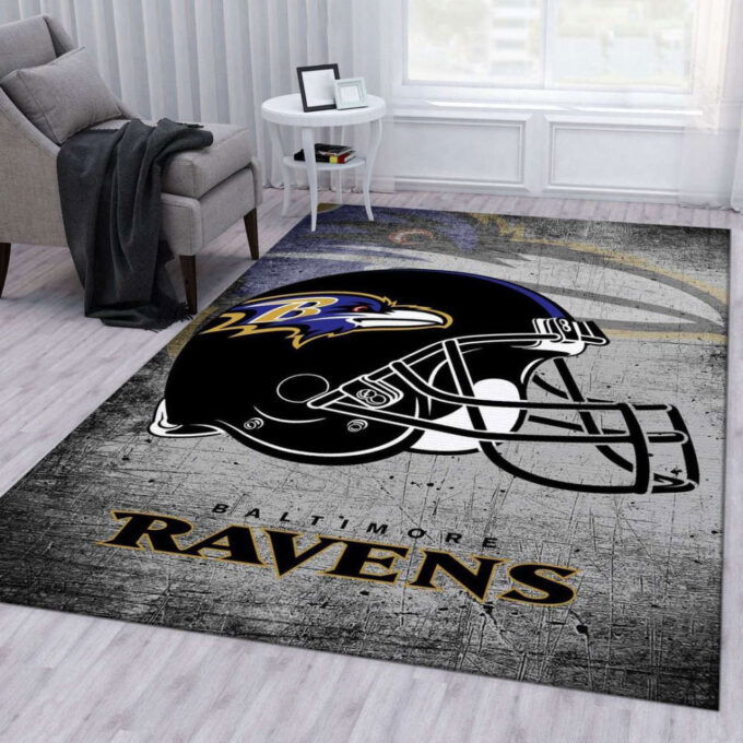 Baltimore Ravens Rug Living Room Floor Decor Fan Gifts