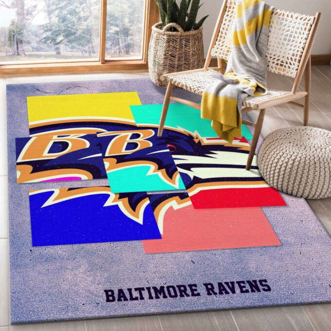 Baltimore Ravens Rug Living Room Floor Decor Fan Gifts