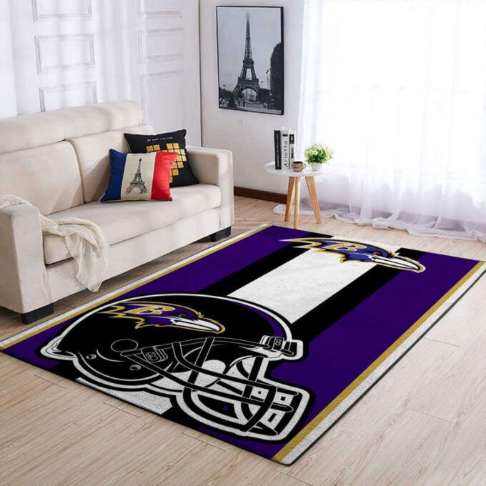 Baltimore Ravens Rug Living Room Floor Decor Fan Gifts