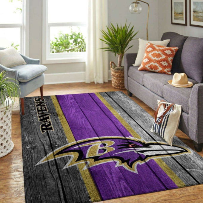 Baltimore Ravens Rug Living Room Floor Decor Fan Gifts