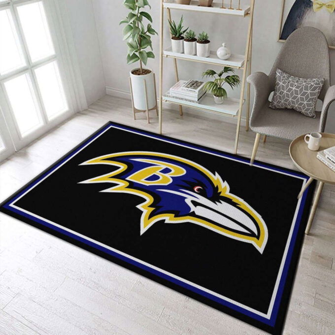 Baltimore Ravens Rug Living Room Floor Decor Fan Gifts