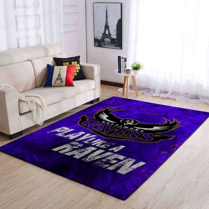 Baltimore Ravens Rug Living Room Floor Decor Fan Gifts
