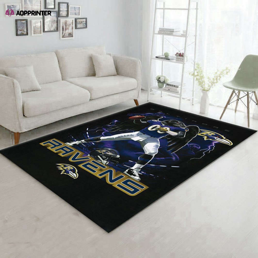 Baltimore Ravens Rug Living Room Floor Decor Fan Gifts Baltimore Ravens Rug Living Room Floor Decor Fan Gifts