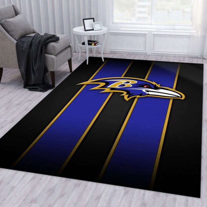 Baltimore Ravens Rug Living Room Floor Decor Fan Gifts