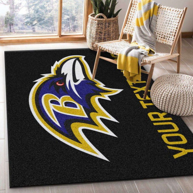 Baltimore Ravens Rug Living Room Floor Decor Fan Gifts