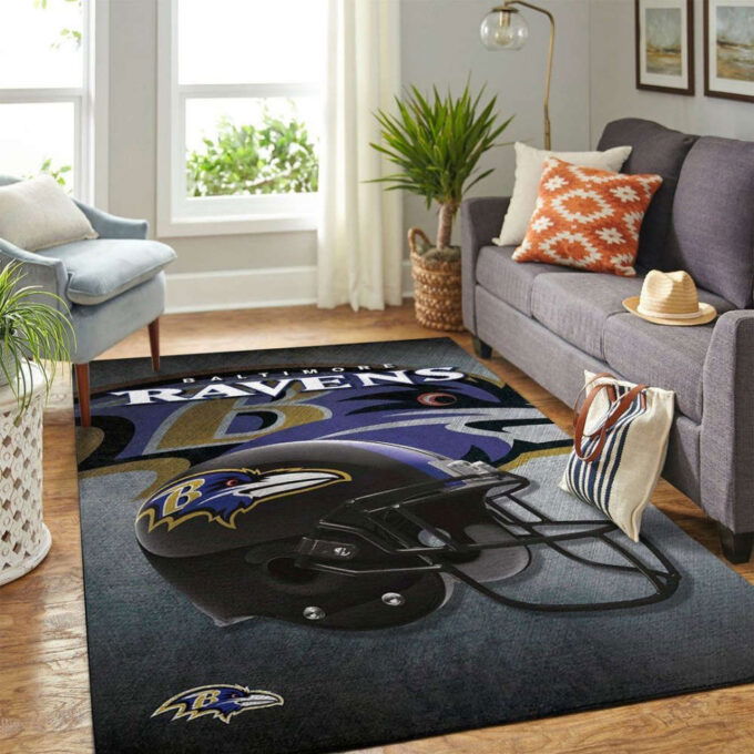 Baltimore Ravens Rug Living Room Floor Decor Fan Gifts