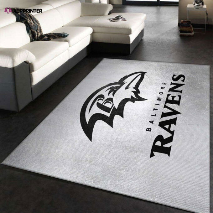 Baltimore Ravens Sil Rug Living Room Floor Decor Fan Gifts