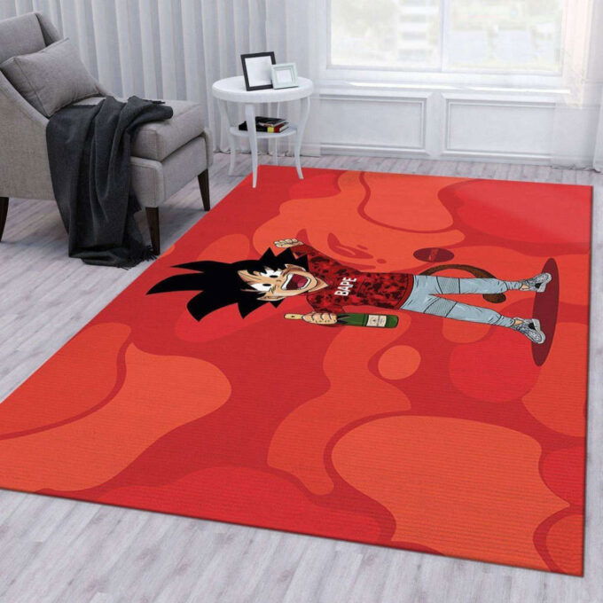 Bape Dragon Ball Rug Living Room Floor Decor Fan Gifts