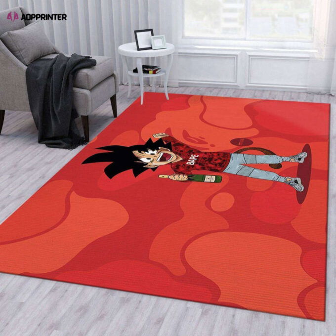 Bape Dragon Ball Rug Living Room Floor Decor Fan Gifts