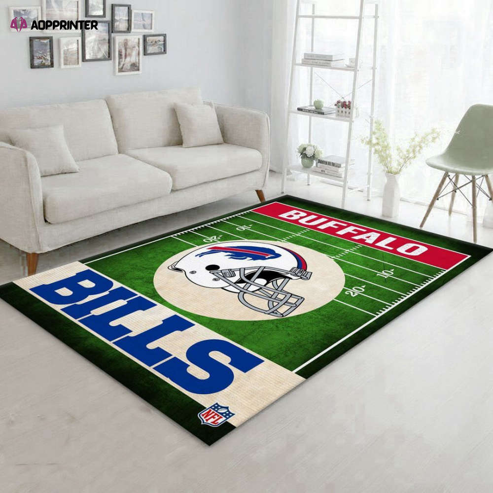 Buffalo Bills End Zone Rug Living Room Floor Decor Fan Gifts Buffalo Bills End Zone Rug Living Room Floor Decor Fan Gifts