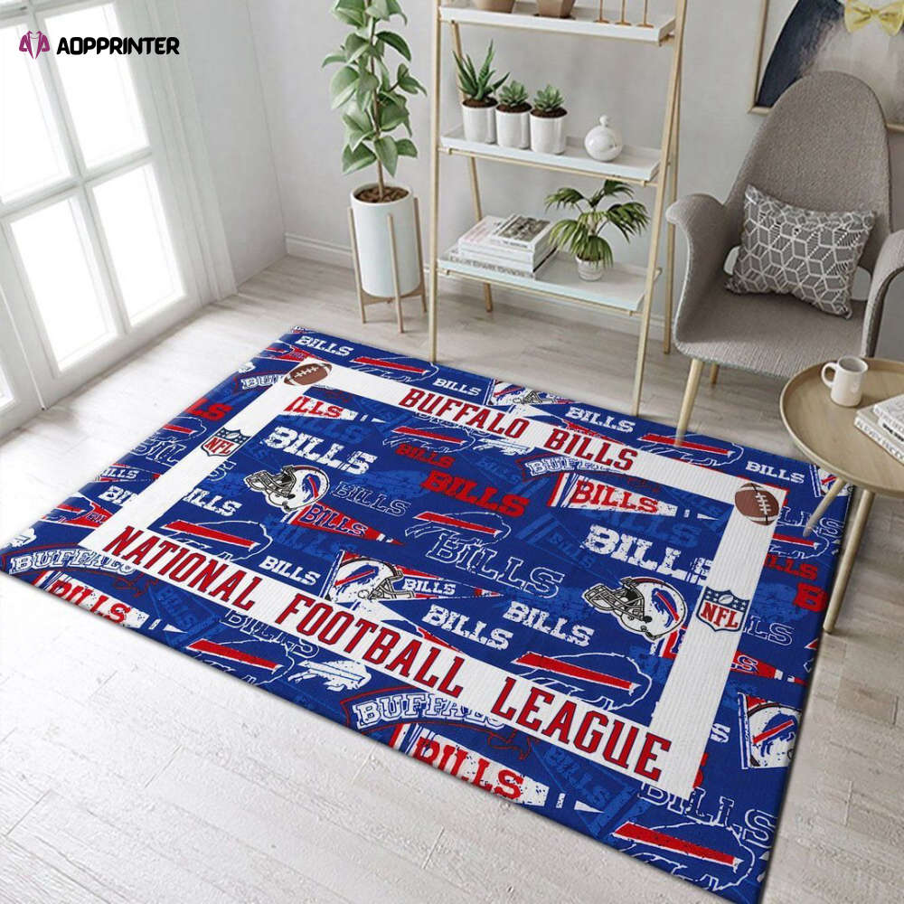 Buffalo Bills Rug Living Room Floor Decor Fan Gifts Buffalo Bills Rug Living Room Floor Decor Fan Gifts