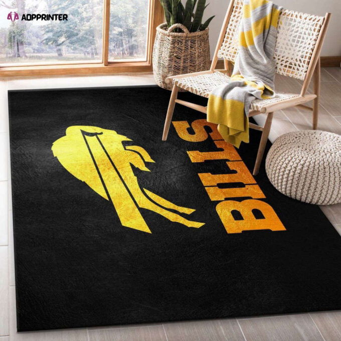 Buffalo Bills Rug Living Room Floor Decor Fan Gifts