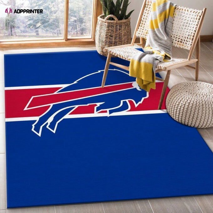 Buffalo Bills Rug Living Room Floor Decor Fan Gifts