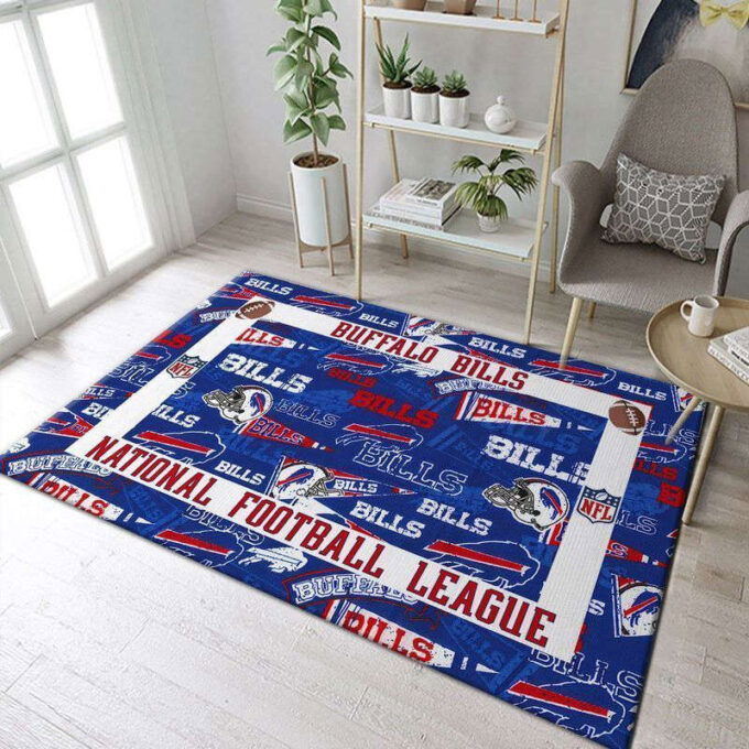 Buffalo Bills Rug Living Room Floor Decor Fan Gifts