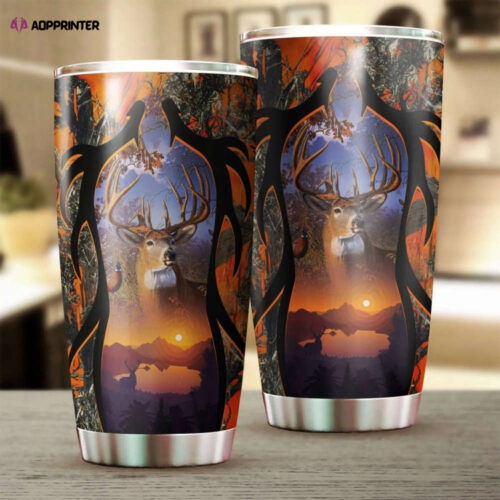 Cart 5 Camo Deer Hunting Stainless Steel Tumbler