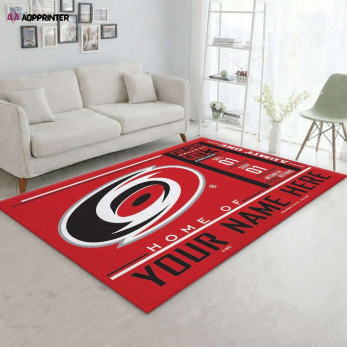 Carolina Hurricanes Rug Living Room Floor Decor Fan Gifts