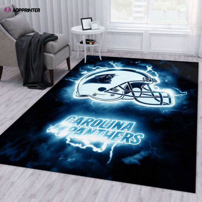Carolina Panthers Rug Living Room Floor Decor Fan Gifts