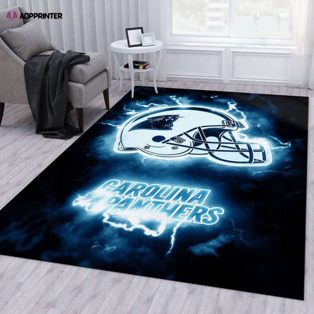 Carolina Panthers Rug Living Room Floor Decor Fan Gifts Carolina Panthers Rug Living Room Floor Decor Fan Gifts