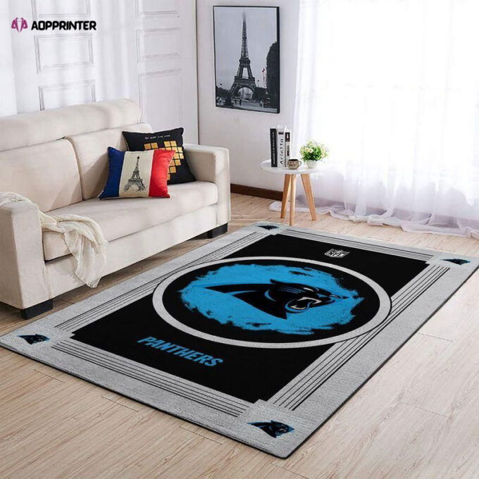 Carolina Panthers Rug Living Room Floor Decor Fan Gifts