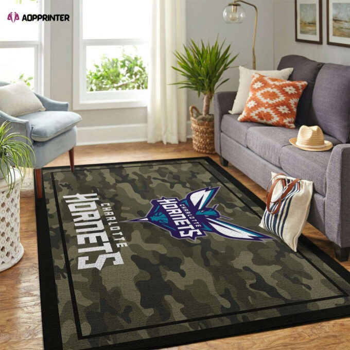 Charlotte Hornets Rug Living Room Floor Decor Fan Gifts