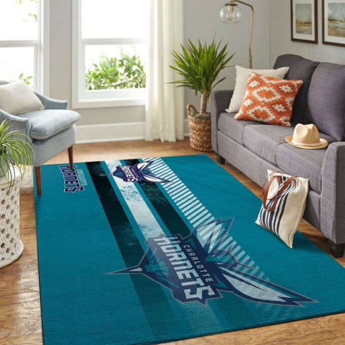 Charlotte Hornets Rug Living Room Floor Decor Fan Gifts