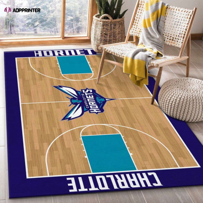 Charlotte Hornets Rug Living Room Floor Decor Fan Gifts