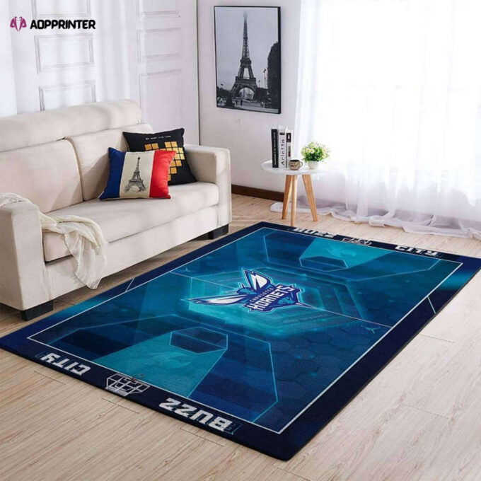 Charlotte Hornets Rug Living Room Floor Decor Fan Gifts