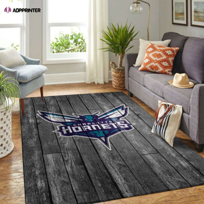 Charlotte Hornets Rug Living Room Floor Decor Fan Gifts