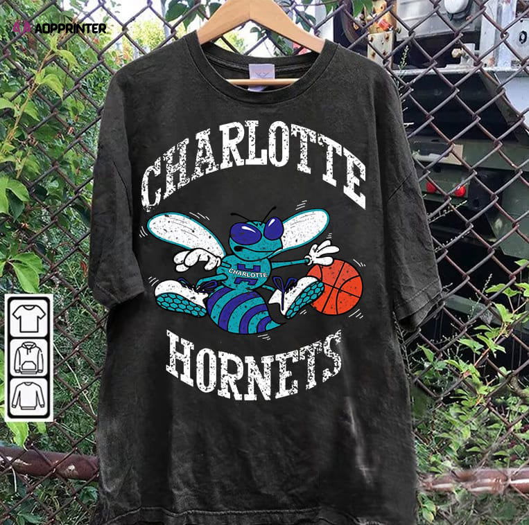 Charlotte Hornets T-Shirt – Charlotte Hornets Sweatshirt – Retro Basketball Unisex Shirt Charlotte Hornets T-Shirt – Charlotte Hornets Sweatshirt – Retro Basketball Unisex Shirt