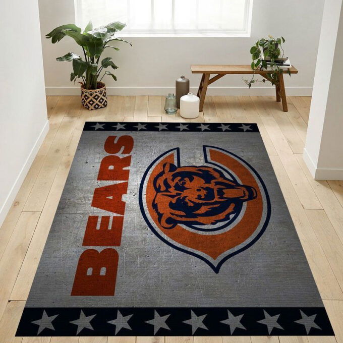 Chicago Bears Metal Rug Living Room Floor Decor Fan Gifts