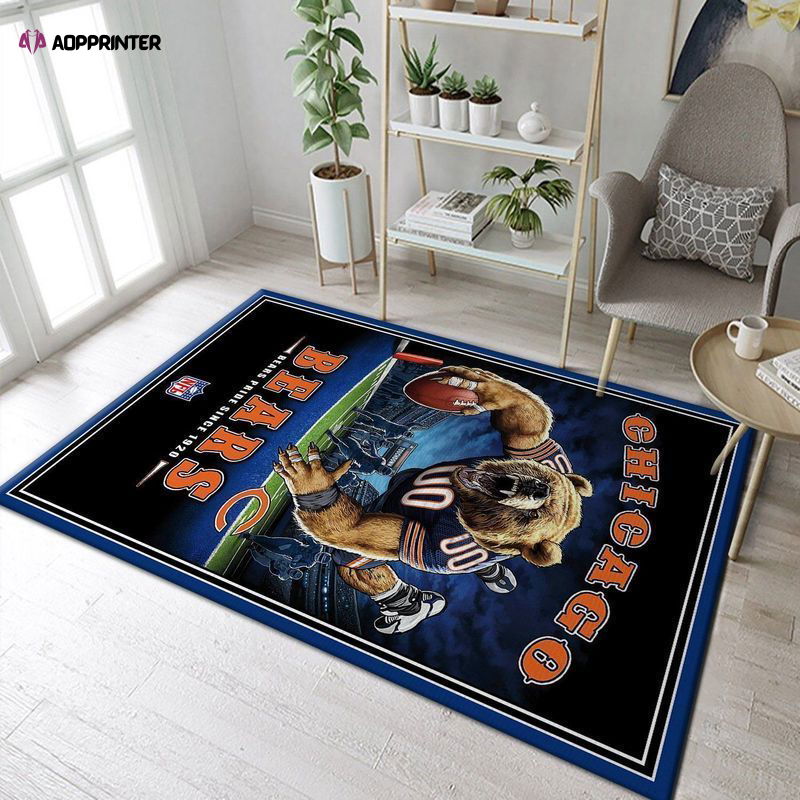 Chicago Bears Rug Living Room Floor Decor Fan Gifts Chicago Bears Rug Living Room Floor Decor Fan Gifts