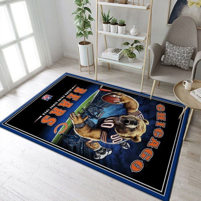 Chicago Bears Rug Living Room Floor Decor Fan Gifts