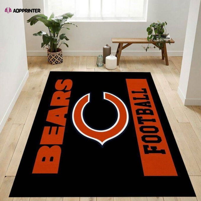 Chicago Bears Rug Living Room Floor Decor Fan Gifts