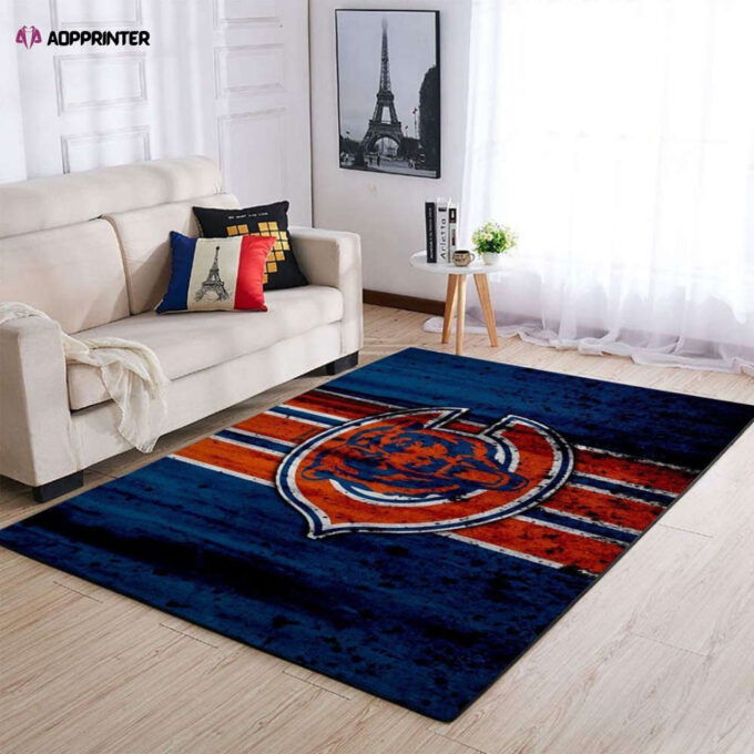 Chicago Bears Rug Living Room Floor Decor Fan Gifts