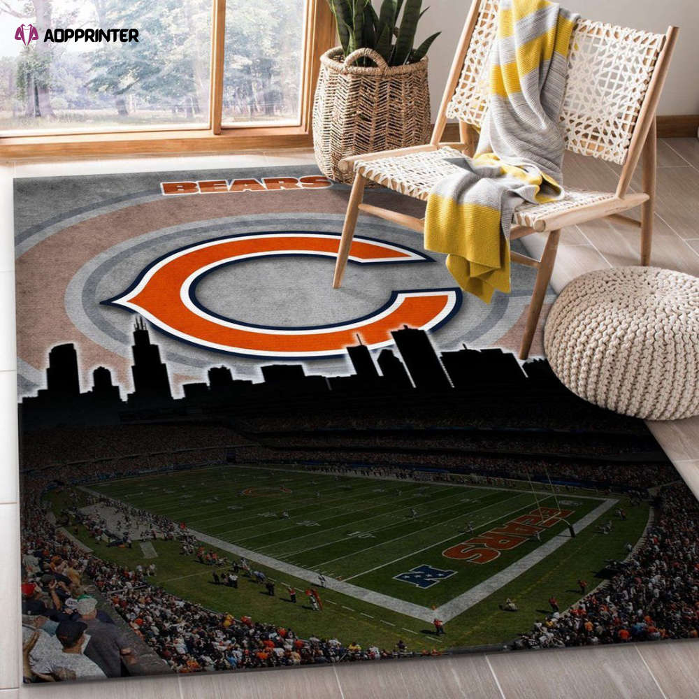Chicago Bears Rug Living Room Floor Decor Fan Gifts Chicago Bears Rug Living Room Floor Decor Fan Gifts