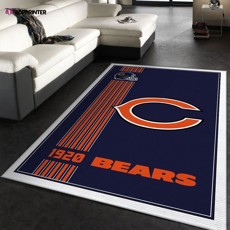 Chicago Bears Rug Living Room Floor Decor Fan Gifts Chicago Bears Rug Living Room Floor Decor Fan Gifts