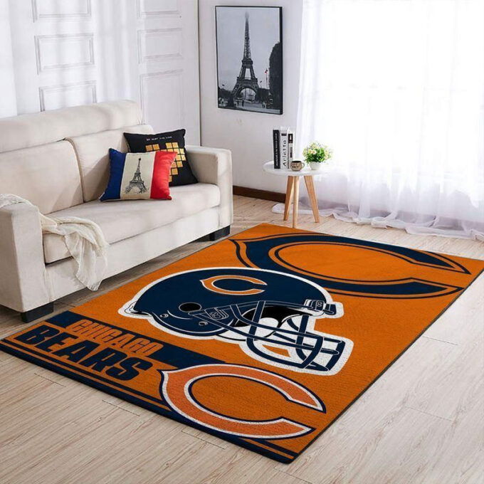 Chicago Bears Rug Living Room Floor Decor Fan Gifts