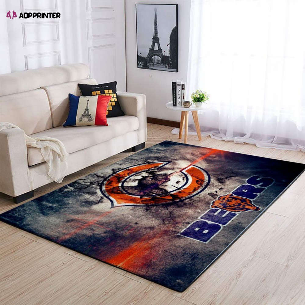 Chicago Bears Rug Living Room Floor Decor Fan Gifts Chicago Bears Rug Living Room Floor Decor Fan Gifts