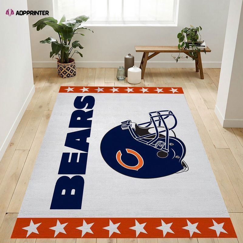 Chicago Bears Rug Living Room Floor Decor Fan Gifts Chicago Bears Rug Living Room Floor Decor Fan Gifts