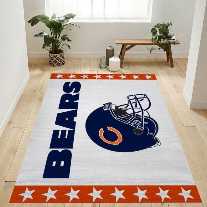 Chicago Bears Rug Living Room Floor Decor Fan Gifts