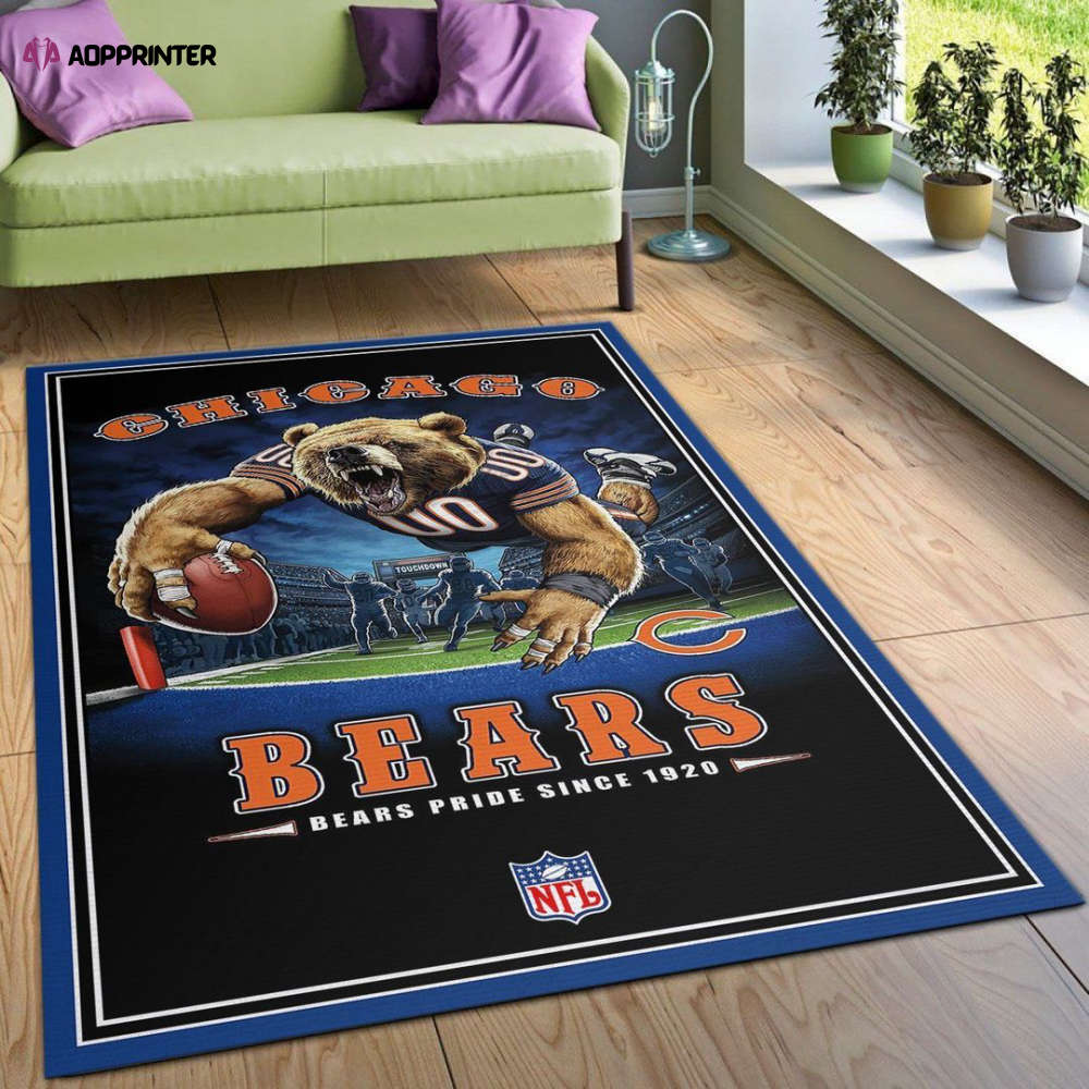 Chicago Bears Rug Living Room Floor Decor Fan Gifts Chicago Bears Rug Living Room Floor Decor Fan Gifts