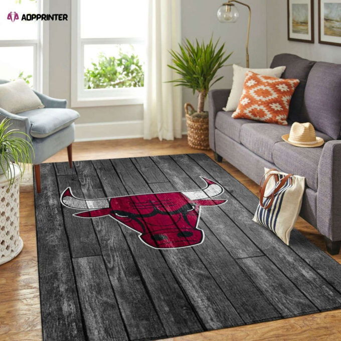 Chicago Bulls Rug Living Room Floor Decor Fan Gifts