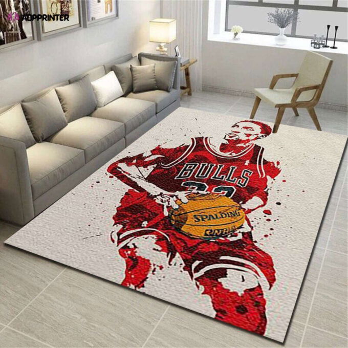 Chicago Bulls Rug Living Room Floor Decor Fan Gifts